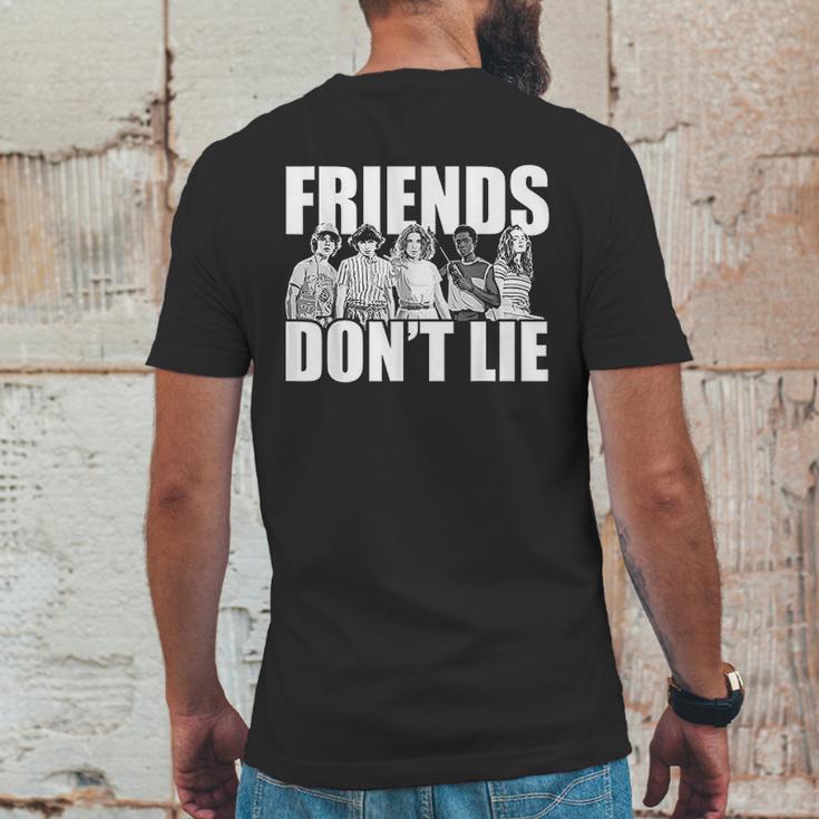 Stranger Things Friends Dont Lie Mens Back Print T-shirt Funny Gifts