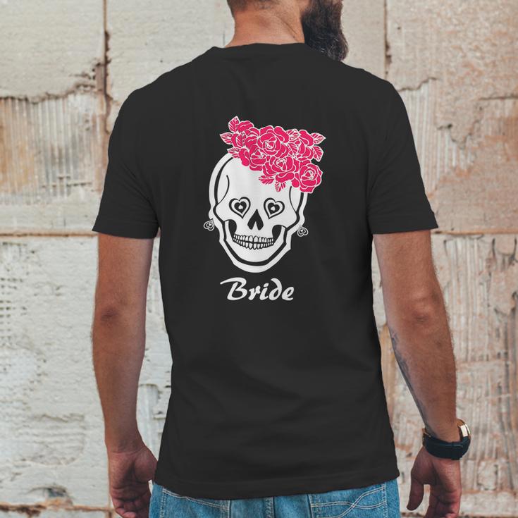 Sugar Skull Halloween Wedding Day Of The Dead Bride Graphic Design Printed Casual Daily Basic Mens Back Print T-shirt Funny Gifts