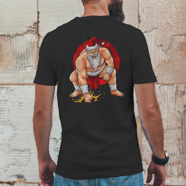 Sumo Santa Mens Back Print T-shirt Funny Gifts