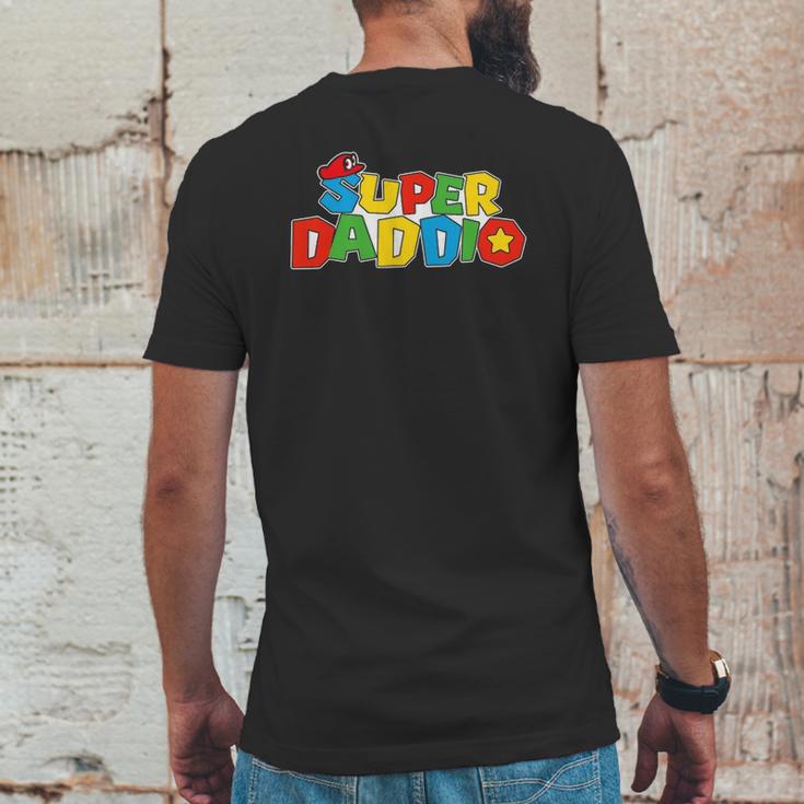 Super-Daddio Funny Dad Daddy Father Video Game Lovers Mens Back Print T-shirt Funny Gifts