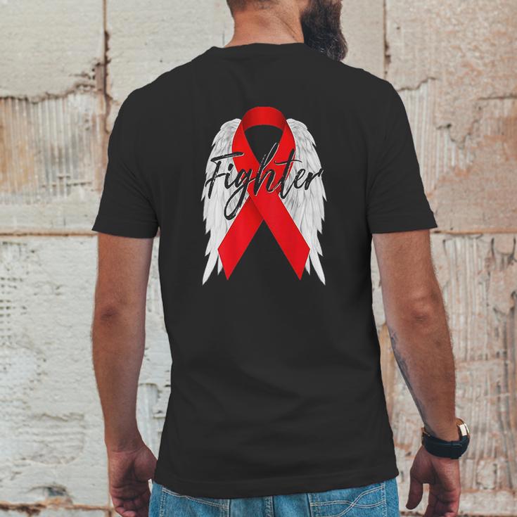 Survivor Red Ribbon Recovery Mens Back Print T-shirt Funny Gifts