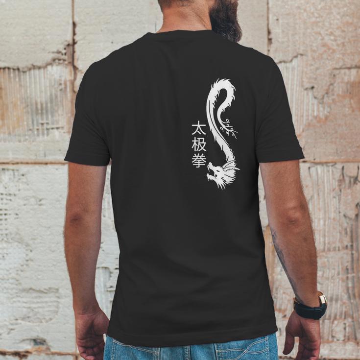 Tai Chi Chuan White Chinese Dragon Graphic Gift Mens Back Print T-shirt Funny Gifts