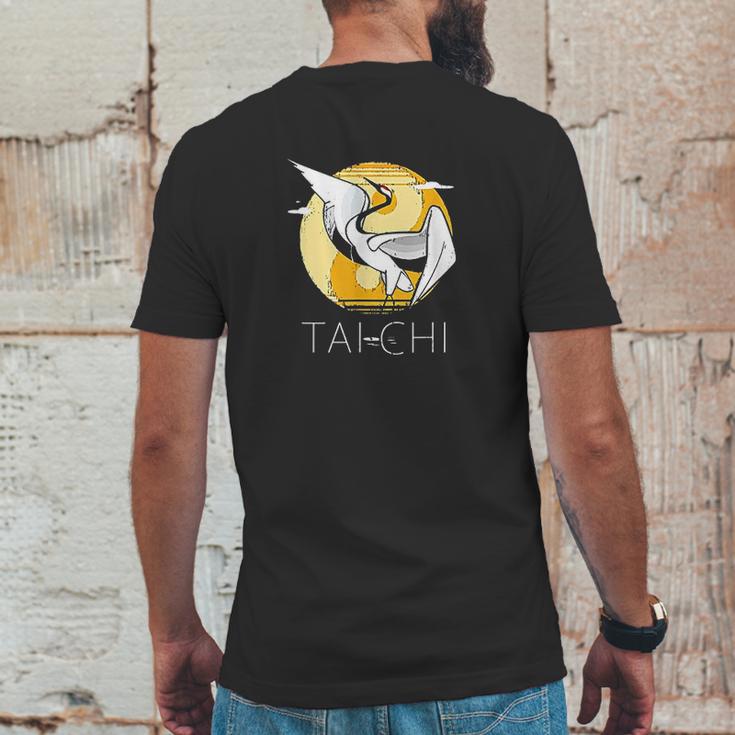 Tai Chi Yin Yang Crane Chinese Art Mens Back Print T-shirt Funny Gifts