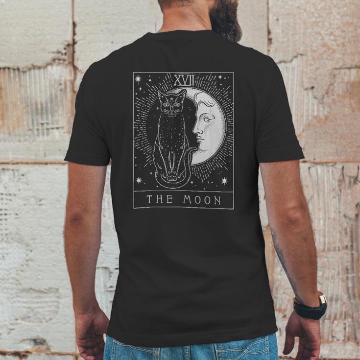 Tarot Card Crescent Moon And Cat Aesthetic Gift 2022 Mens Back Print T-shirt Funny Gifts