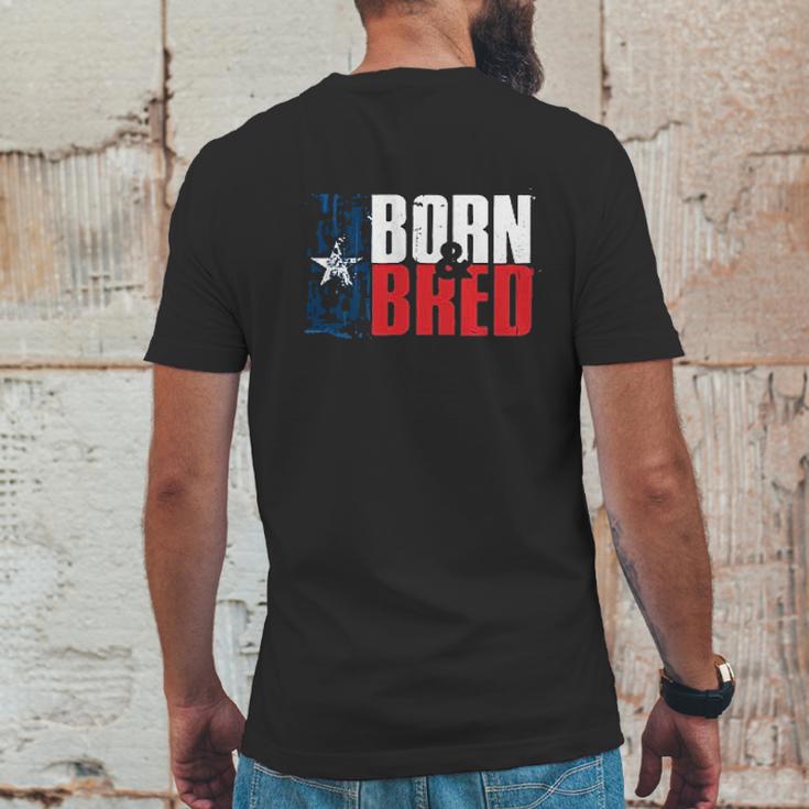 Texas Born And Bred Mens Back Print T-shirt Funny Gifts