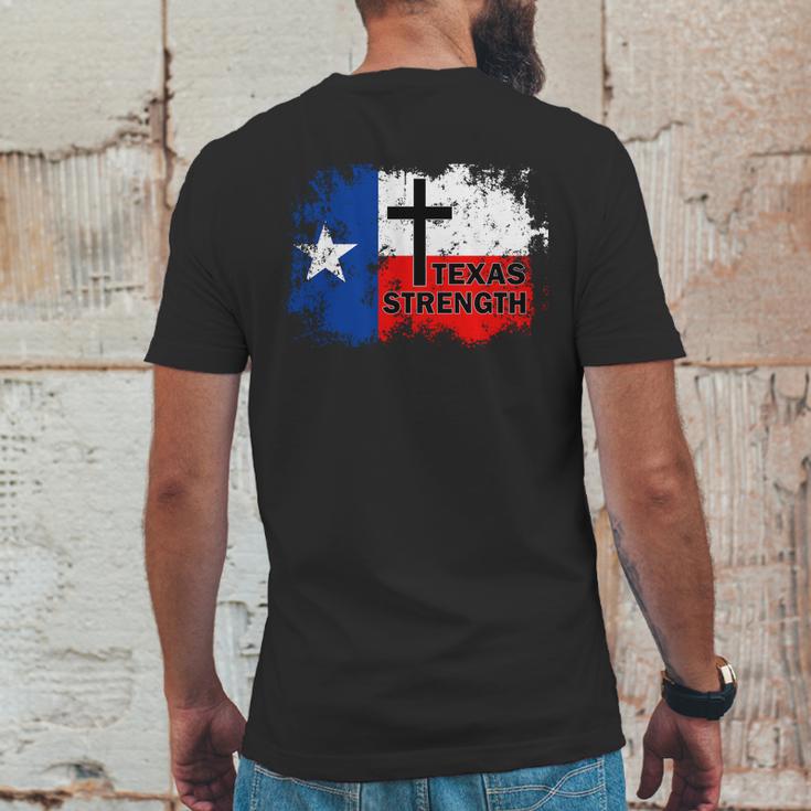 Texas Strength Shooting Mens Back Print T-shirt Funny Gifts