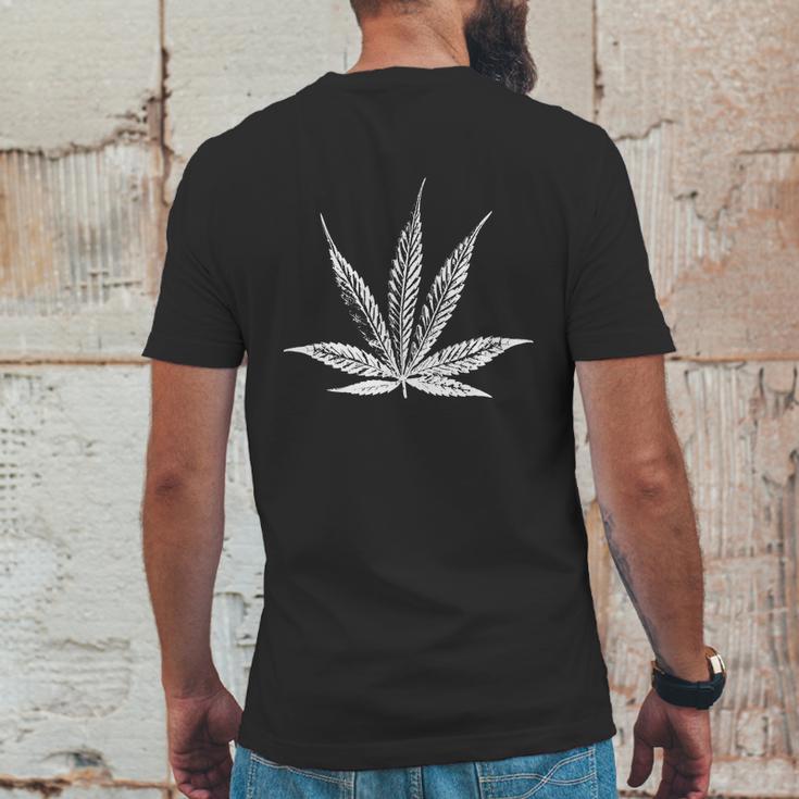 Thc Pot Leaf Ink Stamp Cannabis Medical Marijuana Meaningful Gift Graphic Design Printed Casual Daily Basic Mens Back Print T-shirt Funny Gifts