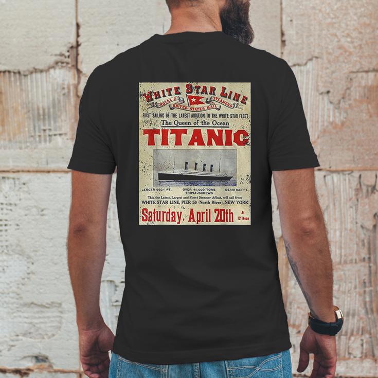 Titanic Sinking Titanic Gift Mens Back Print T-shirt Funny Gifts