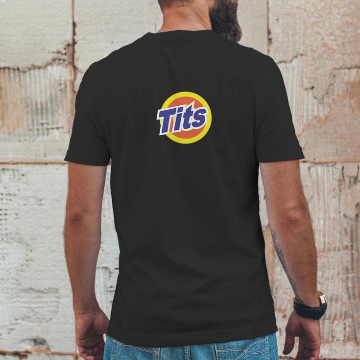 Tits Tide Mens Back Print T-shirt Funny Gifts