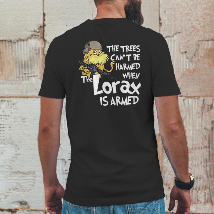 The Trees Can Not Be Harmed When The Lorax Is Armed Mens Back Print T-shirt Funny Gifts