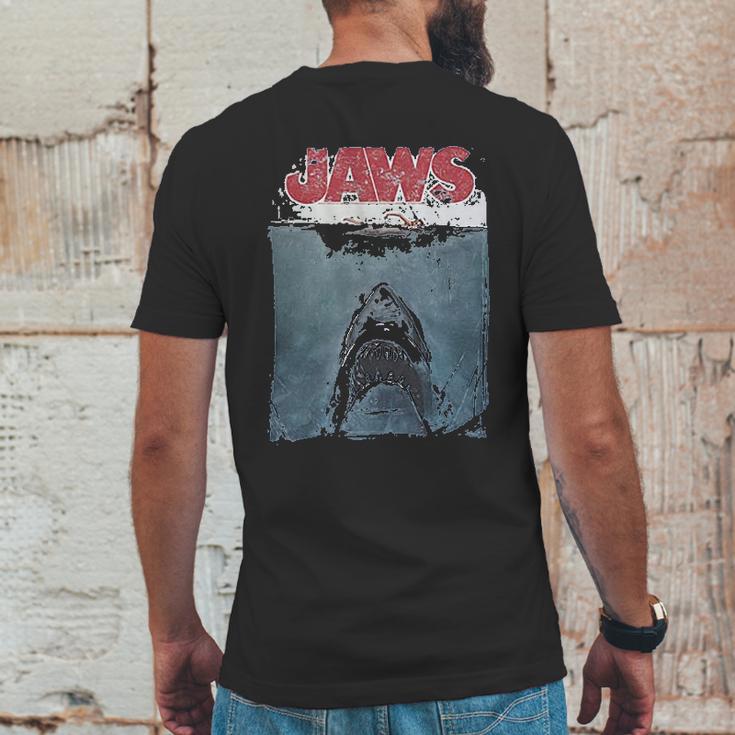 Trevco Jaws Title Mens Back Print T-shirt Funny Gifts