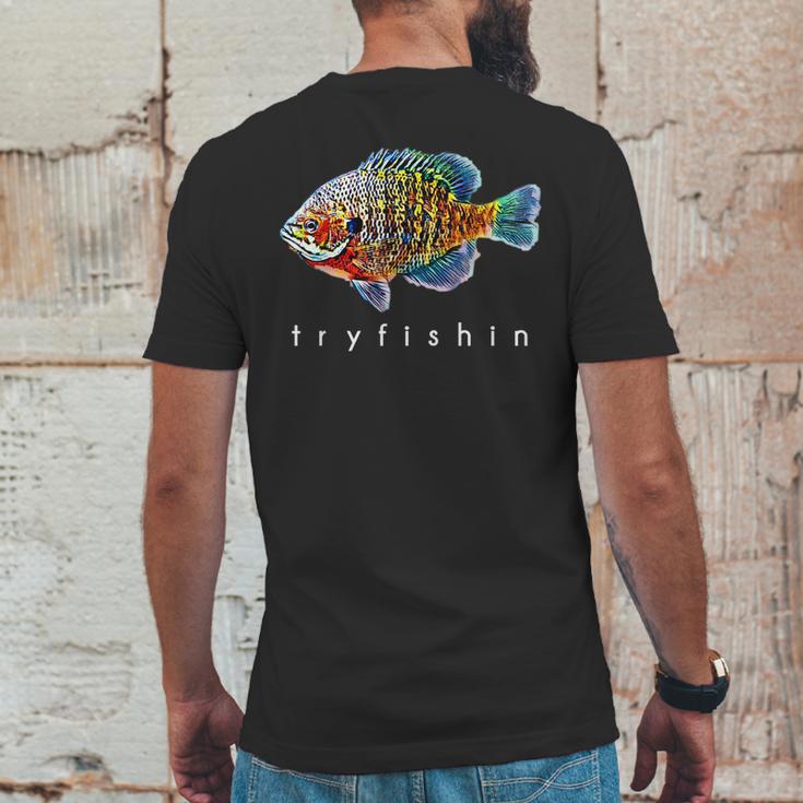 Tryfishin Bluegill Panfish Fishing Mens Back Print T-shirt Funny Gifts