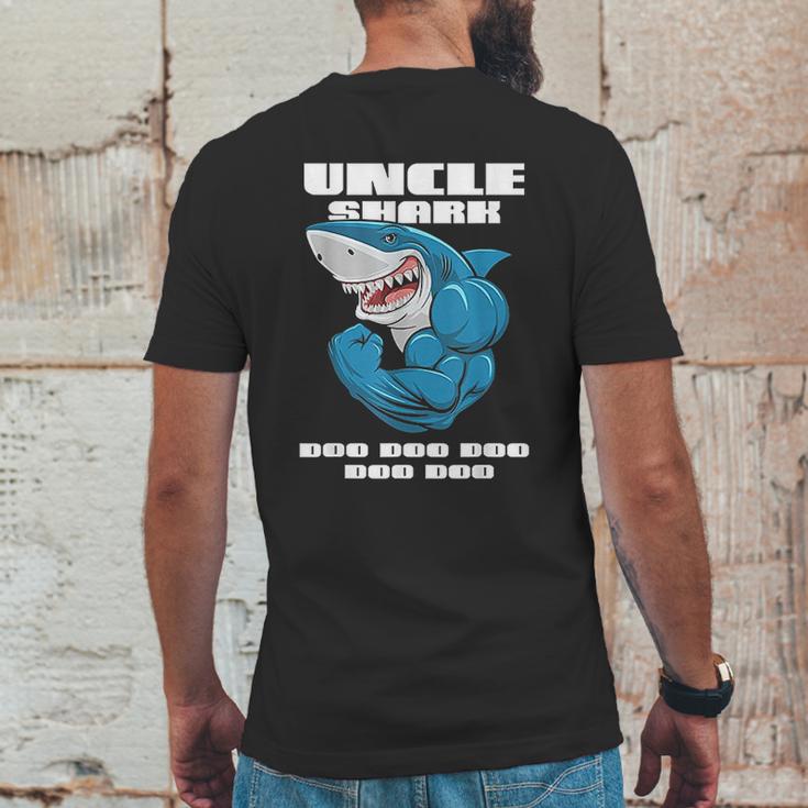 Uncle Shark Doo Doo Doo Mens Back Print T-shirt Funny Gifts