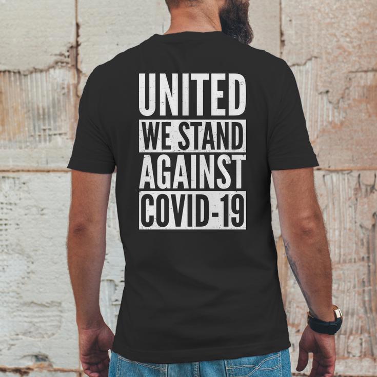 United We Stand Against Covid-19 Mens Back Print T-shirt Funny Gifts