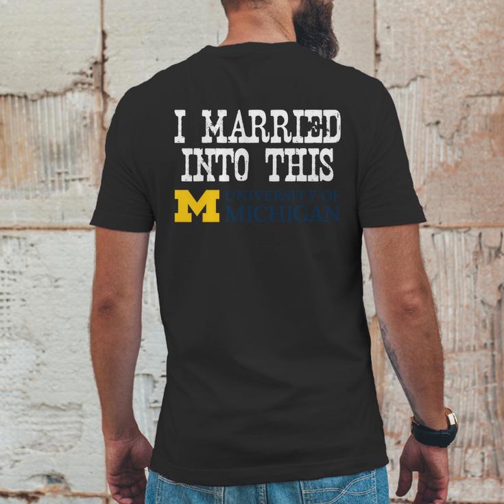 University Of Michigan Ann Arbor University Married Into I Married Into This Mens Back Print T-shirt Funny Gifts