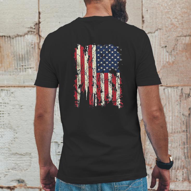 Usa 4Th Of July Patriots American Distressed Flag Mens Back Print T-shirt Funny Gifts