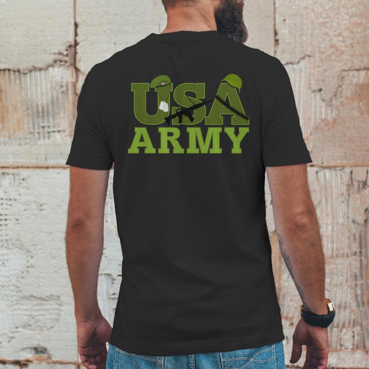 Usa Army Camo Logo Mens Back Print T-shirt Funny Gifts