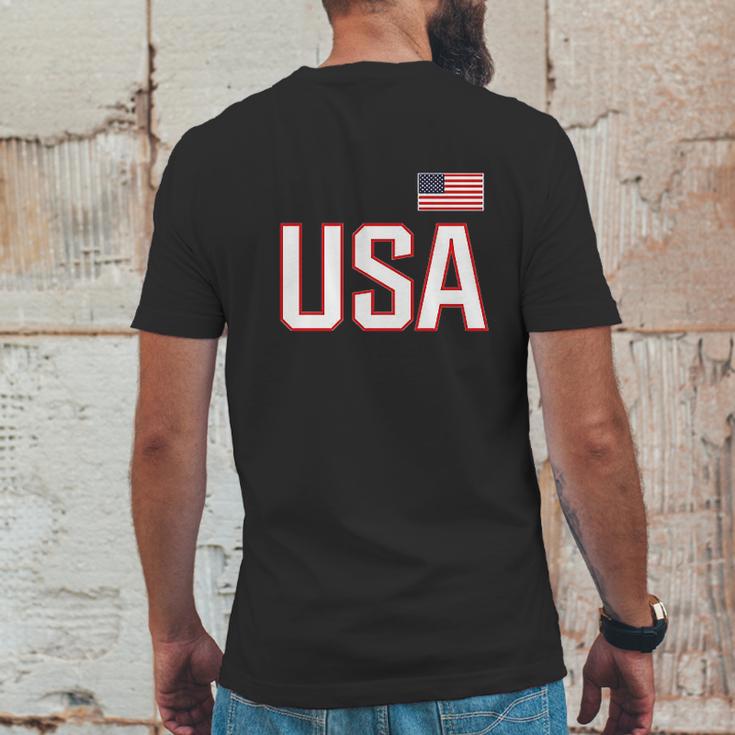 Usa National Mens Back Print T-shirt Funny Gifts