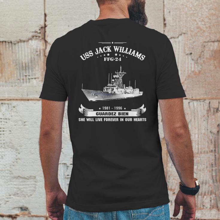 Uss Jack Williams Ffg24 Shirt Mens Back Print T-shirt Funny Gifts