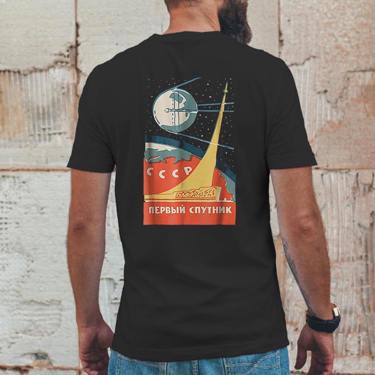 Ussr Vintage Communist Ussr Space Mens Back Print T-shirt Funny Gifts