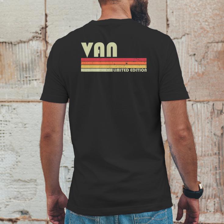 Van Name Personalized Retro Vintage 80S 90S Birthday Mens Back Print T-shirt Funny Gifts