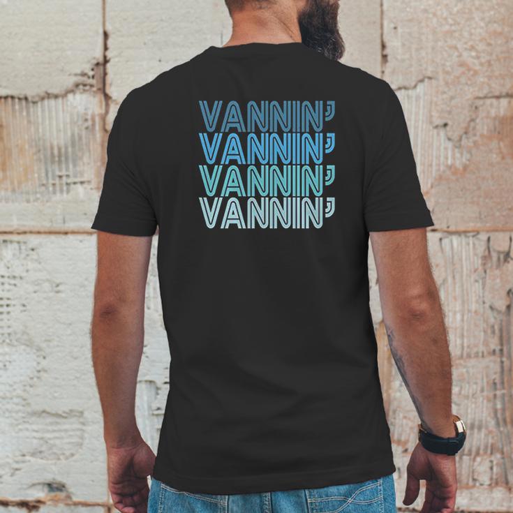 Vannin Retro Blue Vanner Mens Back Print T-shirt Funny Gifts