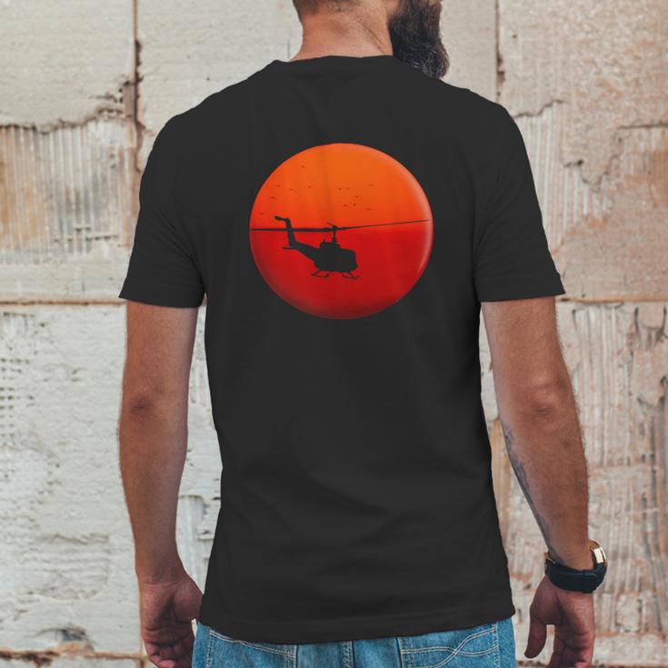 Vietnam Helicopter Sunset Mens Back Print T-shirt Funny Gifts