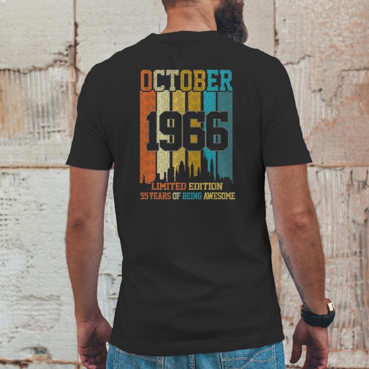 Vintage 1966 55 Years Old Made In October 1966 55Th Bday Mens Back Print T-shirt Funny Gifts