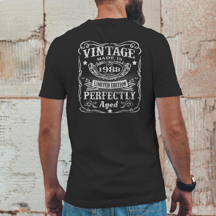 Vintage 1988 Perfectly - 33Rd Birthday 33 Years Old Mens Back Print T-shirt Funny Gifts