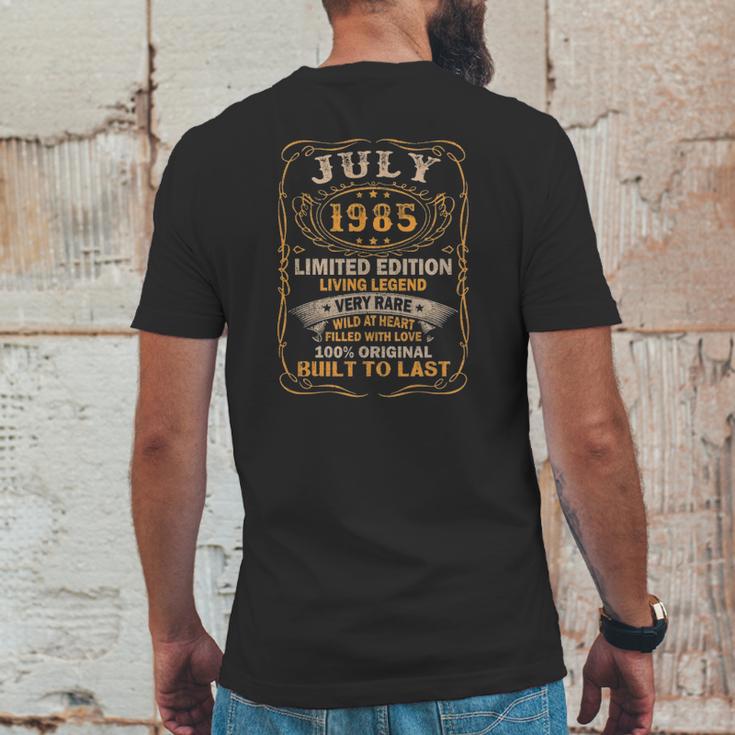 Vintage 36 Years Old July 1985 36Th Birthday Gift Idea Mens Back Print T-shirt Funny Gifts