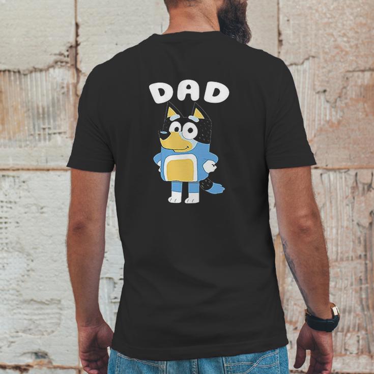 Vintage Bluey Dad Mens Back Print T-shirt Funny Gifts