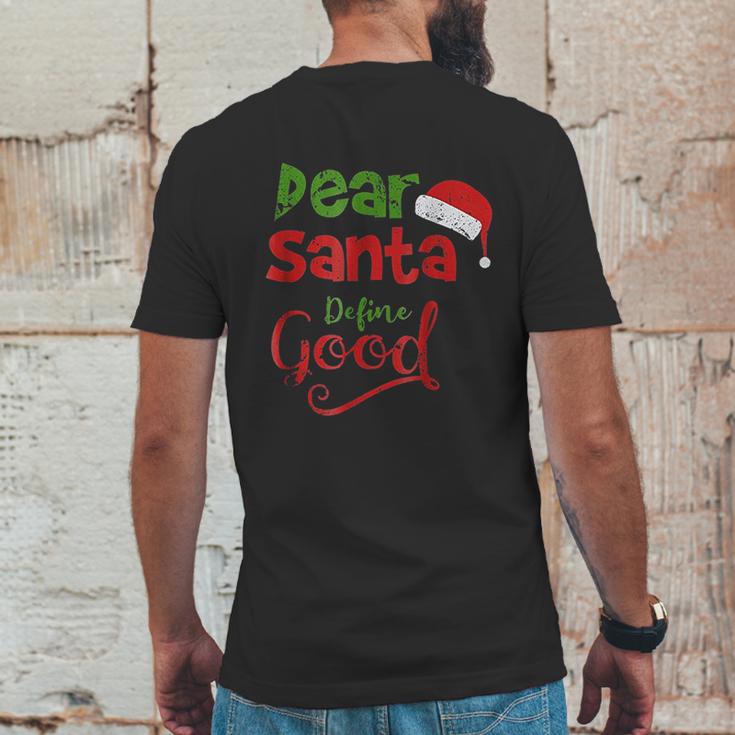 Vintage Dear Santa Define Good Mens Back Print T-shirt Funny Gifts