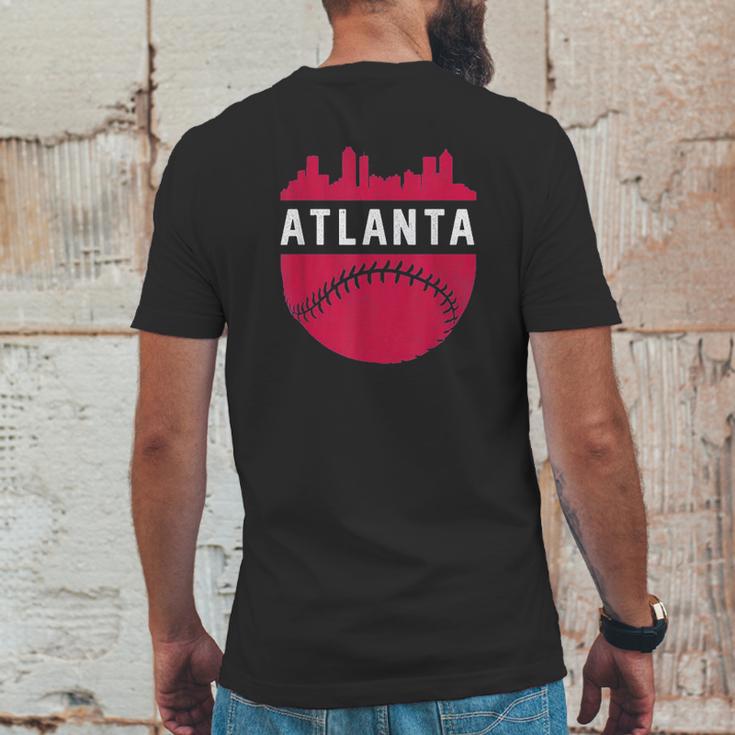 Vintage Downtown Atlanta Georgia Skyline Baseball Mens Back Print T-shirt Funny Gifts