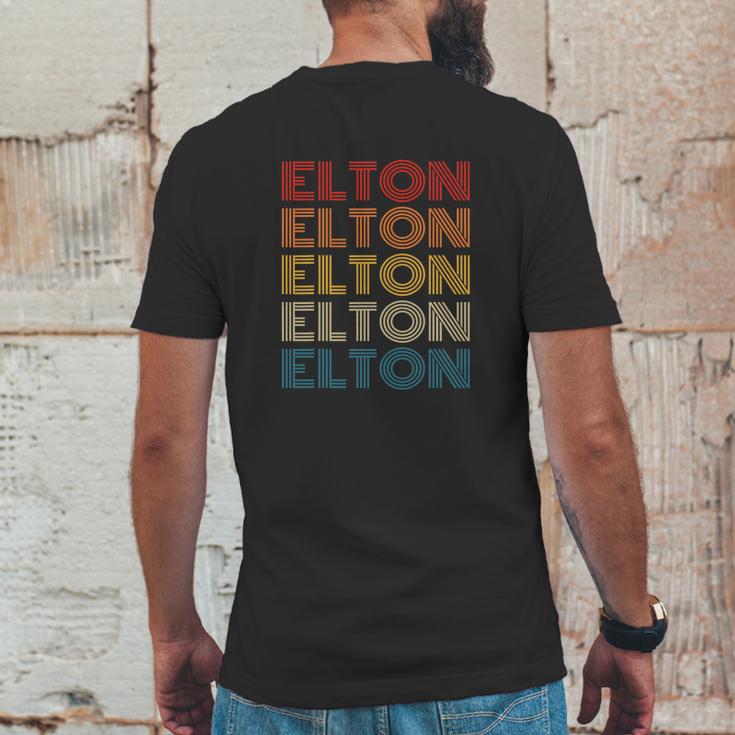 Vintage Elton Retro Personalized Design Name Mens Back Print T-shirt Funny Gifts