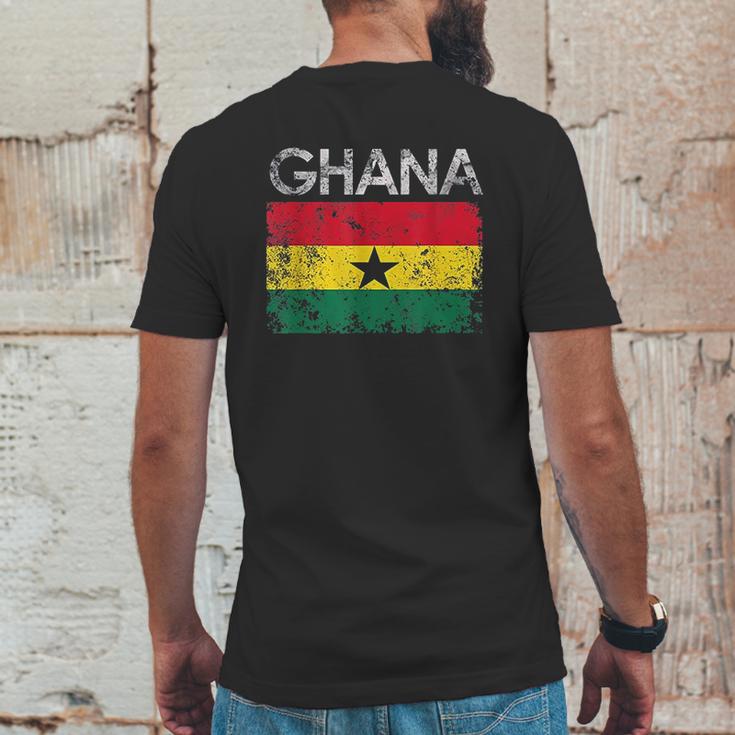 Vintage Ghana Ghanaian Flag Pride Mens Back Print T-shirt Funny Gifts