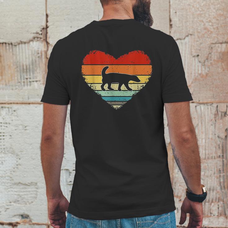 Vintage Heart Honey Badger Mens Back Print T-shirt Funny Gifts