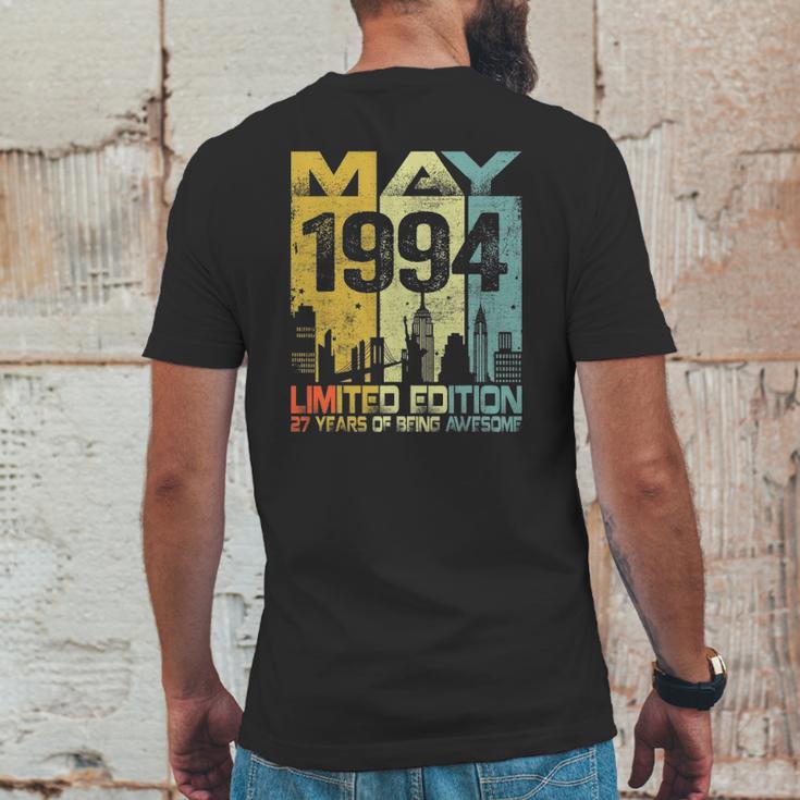 Vintage May 1994 Funny 27Th Birthday 27 Years Old Gift Mens Back Print T-shirt Funny Gifts