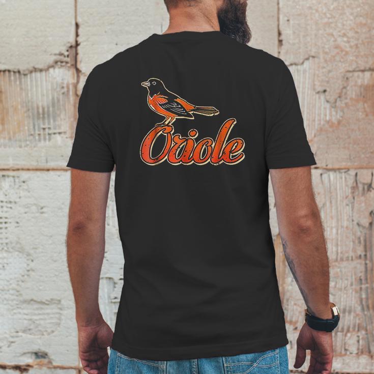 Vintage Oriole Bird Amazing Bird Gift Mens Back Print T-shirt Funny Gifts