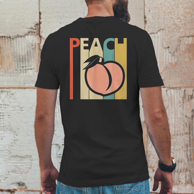 Vintage Peach Fruit Emoji Mens Back Print T-shirt Funny Gifts