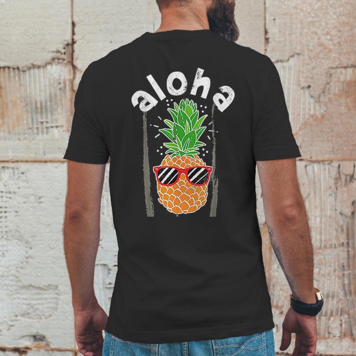 Vintage Pineapple Aloha Sunglasses Hawaiian Mens Back Print T-shirt Funny Gifts