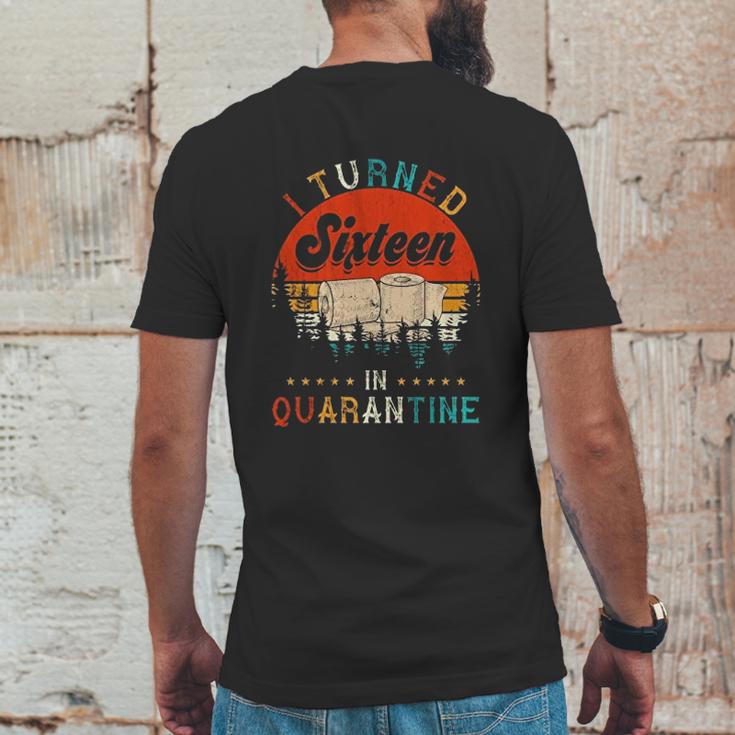 Vintage I Turned Sixteen 16Th Birthday Celebration In Social Distancing Mens Back Print T-shirt Funny Gifts