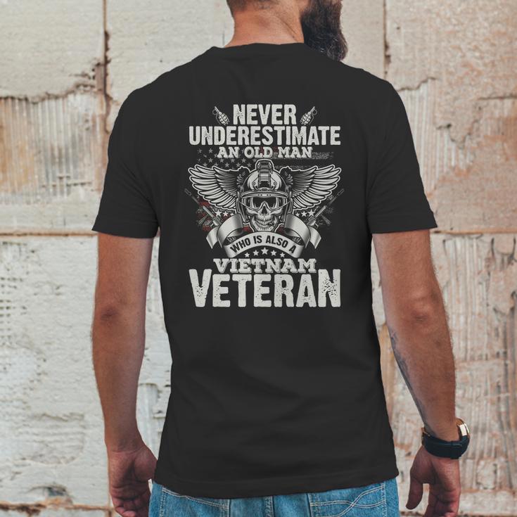 Vintage Us Flag Vietnam Veteran Fathers Day Grandfather Gift Graphic Design Printed Casual Daily Basic Mens Back Print T-shirt Funny Gifts