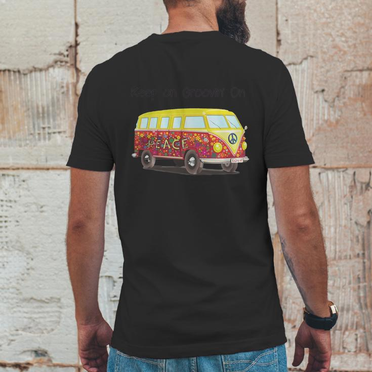 Volkswagen Peace Bus Keep On Groovin On Mens Back Print T-shirt Funny Gifts