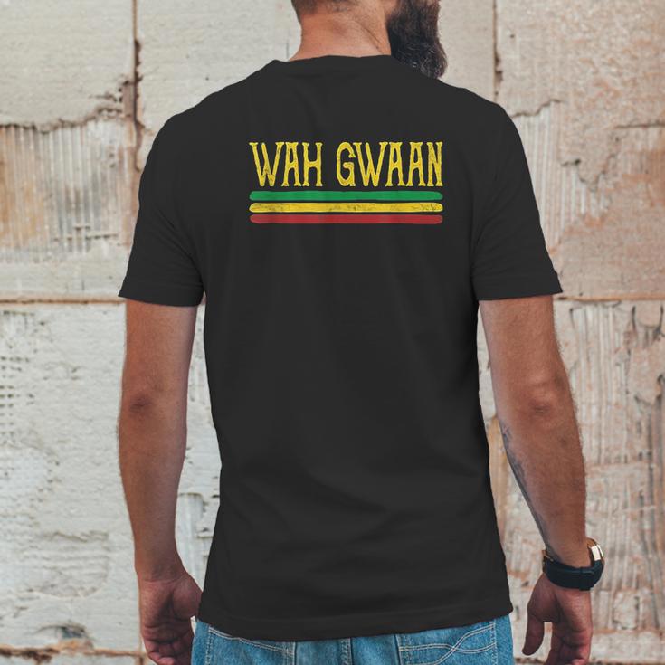 Wah Gwaan Funny Jamaica Jamaican Colors Rasta Reggae Mens Back Print T-shirt Funny Gifts