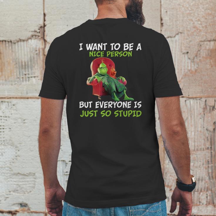 I Want To Be A Nice Person Mens Back Print T-shirt Funny Gifts