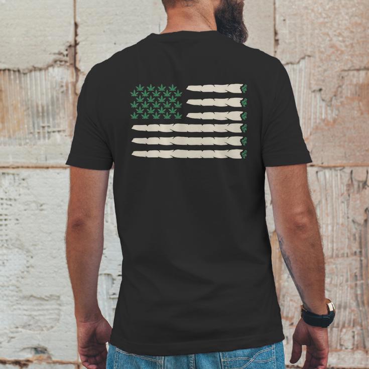 Weed Flag Mens Back Print T-shirt Funny Gifts