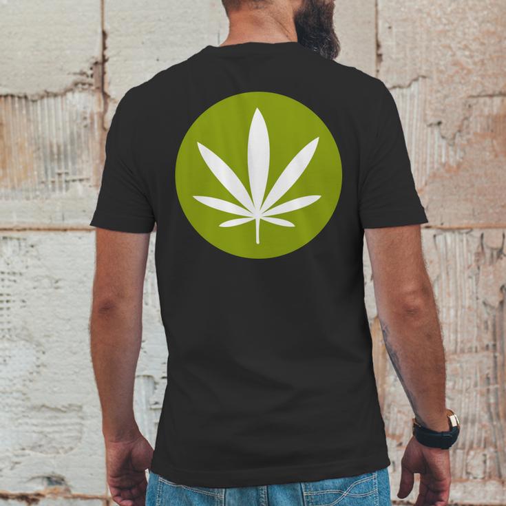 Weed Sativa Leaf T-Shirt Mens Back Print T-shirt Funny Gifts