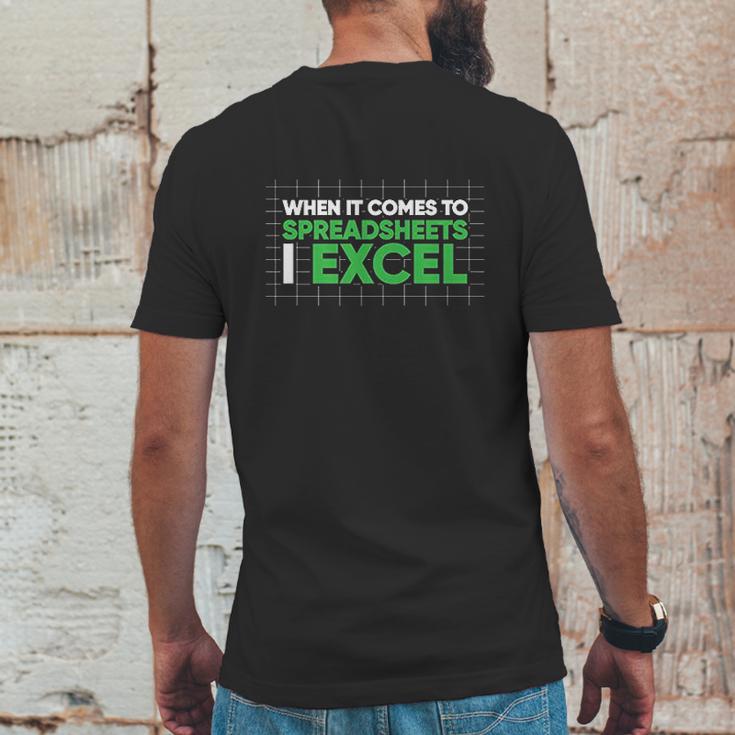 When It Comes To Spreadsheets I Excel Mens Back Print T-shirt Funny Gifts