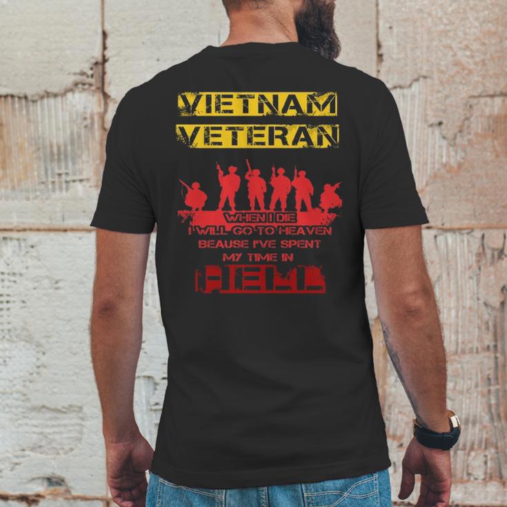 When I Die I Will Go To Heaven Vietnam Veteran Mens Back Print T-shirt Funny Gifts