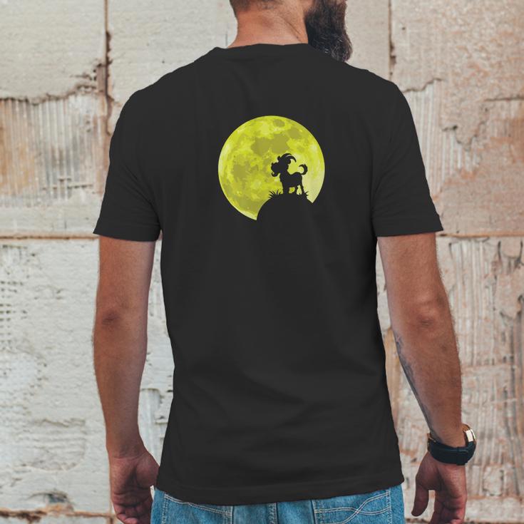 Wild Goat Lover Yellow Moon Dark Forest Funny Gift Mens Back Print T-shirt Funny Gifts